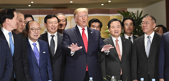 Trump urges more Korean investment in U.S. 