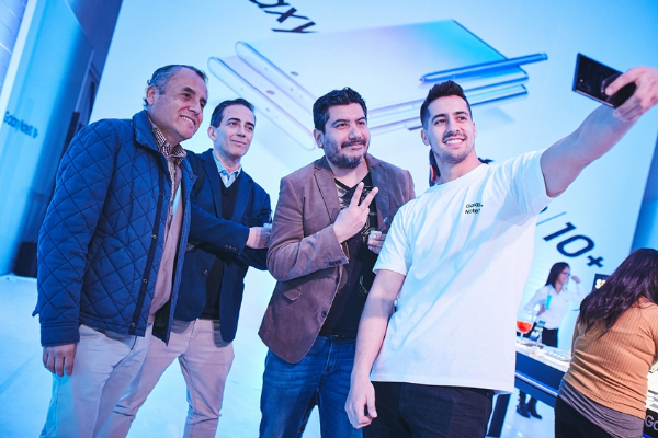 Galaxy Note10 in a showcase event held in Chile. [Photo by Samsung Electronics Co.]